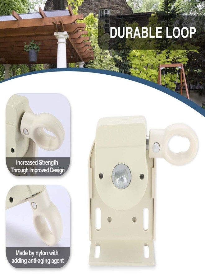 Vasteo Shade Replacement Parts,Cordless Crank Kit,Roller Shade Mounting Brackets,for Coolaroo Exterior Sun Shades, Outdoor Blinds(Sand,1 Pair) - Image 3
